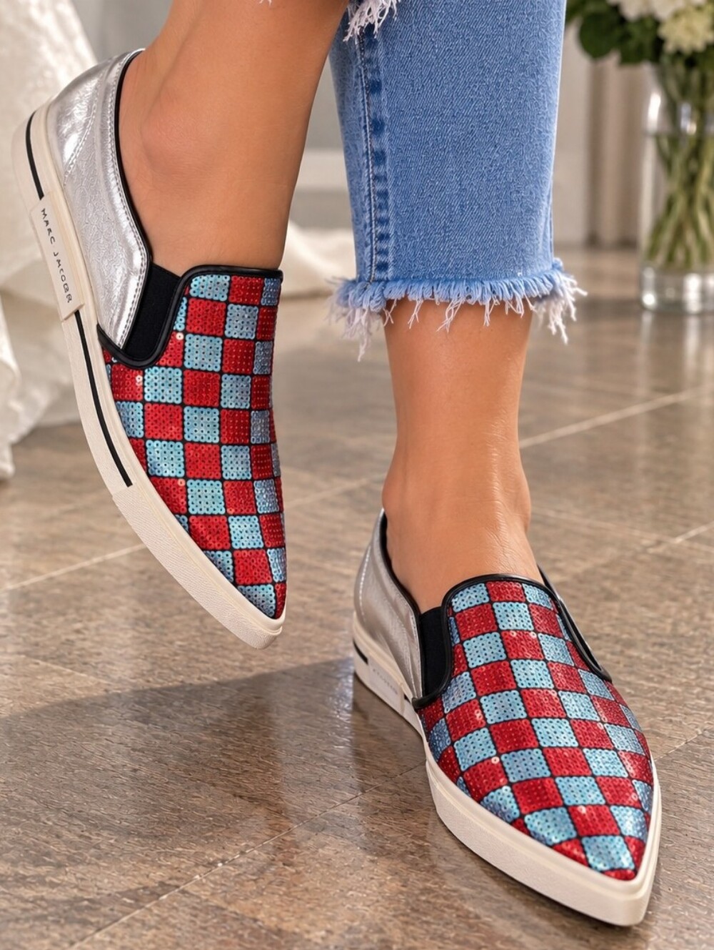 Marc Jacobs Delancey Sequin Slip-On Sneaker - MSRP $295